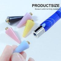 Acrylique Marbre Manche Double Tête Nail Art Cire Picker Dotting Pen Strass pour Utilisation Brosse À Ongles