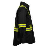 Chemise de travail ignifuge et antistatique 100 % coton à manches longues, réfléchissante, taille personnalisée, résistante au feu