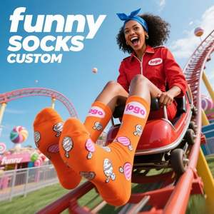 Chaussettes Design personnalisé Heureux pour les jeunes-Fabricant de chaussettes de cheville en coton de haute qualité - Product Image 1