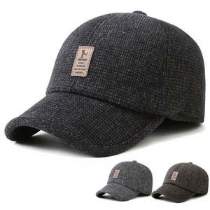 Casquette de baseball unisexe d'hiver avec bordure épaisse pour les oreilles, chapeau d'aviateur décontracté et chaud pour hommes et femmes - Product Image 1