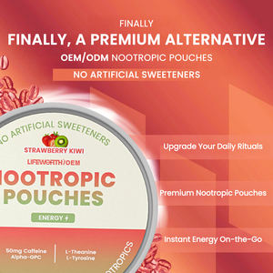 Polvere Energizzante Lifeworth Focus, Bustine di Caffeina Nootropica per Concentrazione ed Energia Orale - Product Image 4