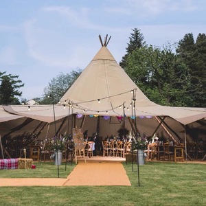 XUYE Indian Tent Large <b>Canvas</b> Four Season Waterproof Wedding Party Tent Quick Opening Steel <b>Frame</b> Diagonal Bracing - Product Image 2