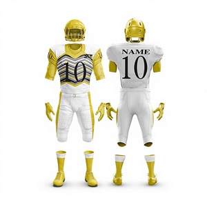 カスタムアメリカンフットボールラグビーガウン競技用ジャージ半袖トレーニングチームユニフォームデジタルプリント伸縮性ウエストスポーツウェア - Product Image 1