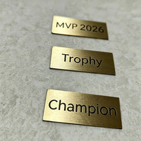 Plaque de nom en laiton gravée sur mesure, étiquette, gravure, plaque de trophée en métal, plaque signalétique pour instruments, équipements, meubles