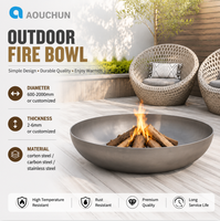 Brasero de camping d'extérieur en acier inoxydable pour barbecue d'hiver de Noël, foyer de feu, poêle chauffant, avec dessin personnalisé