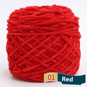 Bricolage Sac Crochet Pantoufles Edelweiss Or Velours Épais <span class=keywords><strong>Laine</strong></span> 100% Polyester Tricoté Main Violent Ours Chenille Fil Teinture Inclus - Product Image 5