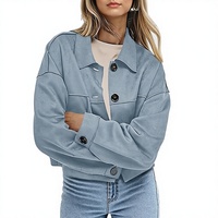 Blouson bomber matelassé court pour femme, automne/hiver, en tissu respirant imitation daim, idéal par temps froid, entièrement personnalisable