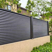 Panneaux de clôture modernes en aluminium à persiennes, revêtement poudré, en alliage d'aluminium, pour jardin, à lattes horizontales, pour extérieur, vente en gros