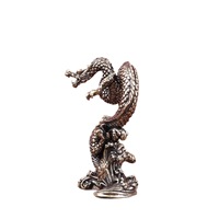 Figurine de dragon en laiton de style moderne avec motif volant, idéale pour animal de compagnie de thé, décoration de bureau et collection d'art pour la maison