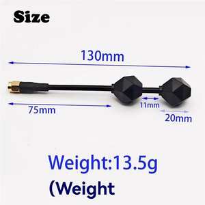 Antenne verticale double ABSY à gain élevé 6dBi 5.8G 5500-5950Mhz /RPSMA pour accessoires de drone FPV RC Quadcopter Freestyle - Product Image 6