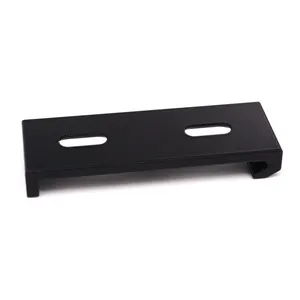 Customized Stamping Metal Parts Bracket Black Anodizing Aluminum Brackets For Furniture