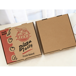 Boîte d'emballage pour <span class=keywords><strong>pizza</strong></span> de marque, personnalisée avec logo, isolée thermiquement, écologique, en kraft, pour emporter - Product Image 1