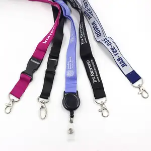 מותאם אישית lanyards שחרור מהיר לוגו מותאם אישית דיג אלסטי סובלימציה כפולה וו פוליאסטר קצר פרק כף היד lanyard