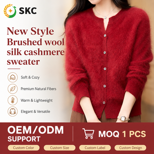 Maglione Senza Maniche OEM/ODM <span class=keywords><strong>SKC</strong></span> Eco-Friendly in Lana/Cashmere/Seta con Collo Alto e Fodera in Lana, Nuovo Stile Classico Spazzolato - Product Image 1