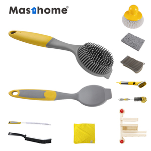 Brosse <span class=keywords><strong>de</strong></span> nettoyage TPR pour casseroles et ustensiles <span class=keywords><strong>de</strong></span> cuisine, anti-rayures, à long manche, pour poêles en fonte, 5,3 cm <span class=keywords><strong>de</strong></span> large, pour dégraissage, ODM/OEM - Product Image 1
