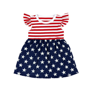Vestido de Fiesta para Niñas, Ropa Infantil para el 4 de Julio, Vestidos con Manga Corta - Product Image 2