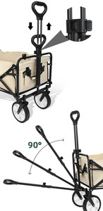 Carrito de Camping Plegable Personalizado Todoterreno de 150L, Carrito de Jardín Plegable Ajustable para Exteriores, Carrito de Picnic Plegable para Playa - Product Image 2