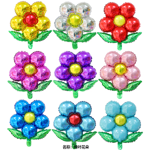 36" & 24" Colorful Sun Flowers Foil Balloons Smile Face Helium Balloon for Festive Decor - Product Image 6