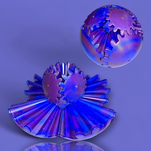 Nouveau Jouet Anti-Stress en Plastique Violet Écologique, Impression 3D Créative, Engrenage Rotatif Amusant pour Bureau et Détente - Product Image 5