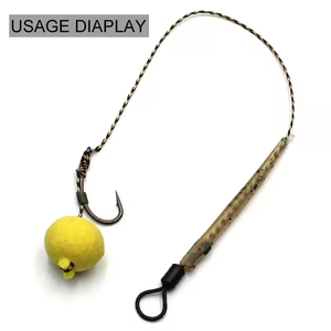 Accessoires de pêche à la carpe : Manchons anti-emmêlement, aligneurs de ligne, manchons de hameçon camouflage marron pour montage de ligne de pêche à la carpe - Product Image 6