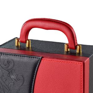 工厂批发定制豪华热升华PU皮革酒盒热销新年<span class=keywords><strong>2</strong></span>瓶红酒盒包装带开瓶器 - Product Image 5