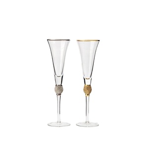 Ensemble de 2 verres <span class=keywords><strong>à</strong></span> <span class=keywords><strong>vin</strong></span> en cristal <span class=keywords><strong>irisé</strong></span> avec accents de boules en strass, bordure dorée, verres <span class=keywords><strong>à</strong></span> pied pour <span class=keywords><strong>vin</strong></span> rouge, mariage, anniversaire - Product Image 6
