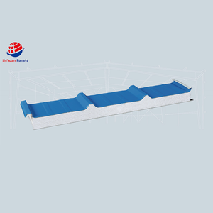 Casa Prefabricada Moderna de Fábrica Directa, con Aislamiento Térmico y Acústico, <span class=keywords><strong>Techo</strong></span> de Acero Galvanizado Corrugado y Panel Sándwich de Espuma EPS Azul - Product Image 3
