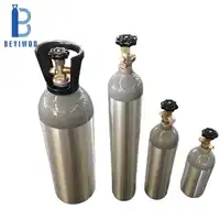 6.5kg 13kg 10L 20L seamless steel small co2 gas cylinder with trolley