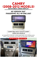 Radio Estéreo para Auto Portátil de 12.3 Pulgadas con GPS, Navegación, Reproductor Multimedia Android, Amplificador DSP OBD2 para Camry 2008-2012