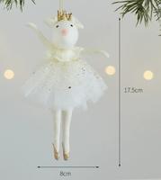 Poupées de ballet en peluche pour arbre de Noël, ornement de Noël, danseuse de ballet en peluche, pendentif personnalisé fait à la main, poupée ange