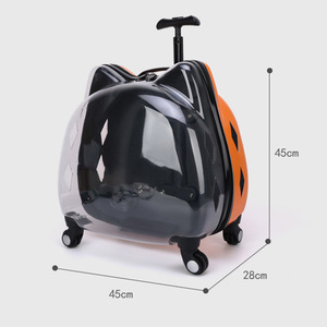 Sac de transport pour animaux de compagnie Baolujie en forme de chat, transparent, avec roulettes, pour chats et chiens - Product Image 2