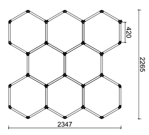 Salle de sport Bar Exposition Hexagone Panneaux Led 6 <span class=keywords><strong>Lumières</strong></span> Applique murale hexagonale <span class=keywords><strong>Lumières</strong></span> RVB - Product Image 5