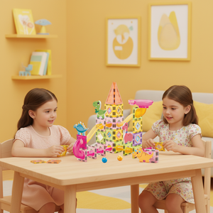 ELI TOYS – Vente directe usine – Ensemble de 69 blocs magnétiques dinosaures – Jouets éducatifs pour enfants – Éveil précoce – Circuit de billes magnétique 3D - Product Image 6