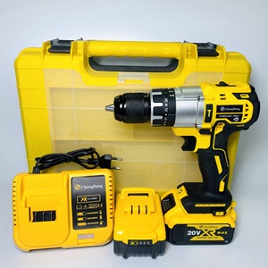 Yellow 13mm Cordless Impact Drill High <b>Torque</b> Portable Power Screwdriver <b>Set</b> With Two 3.0Ah Li-ion Batteries DW791 - Product Image 2