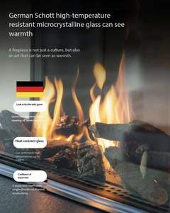 Chimenea Estrecha de Leña, <span class=keywords><strong>Horno</strong></span> de Acero al Carbono, Chimenea Integrada para Uso Interior, Estilo Simple - Product Image 5