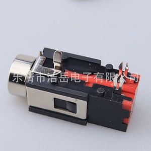 Connecteur Jack Téléphonique 6,35 mm à 3 Broches pour Montage sur Panneau, Isolation Rouge, Manchon en Cuivre, Prise Audio Vidéo - Product Image 1