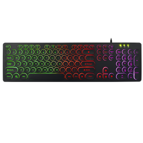OEM GK310 USB RGB Wired Backlit Keyboard 104 Keys Supports Multiple Languages Laser-engraved