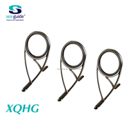 Anneau de guidage double Seaguide XQHG en acier inoxydable avec anneau SIC, léger, pour la construction de cannes à pêche spinning et casting