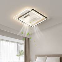 Ventilateur de plafond moderne sans pales avec protection oculaire à spectre complet, lumière LED, télécommande, moteur DC, CRI 90 élevé