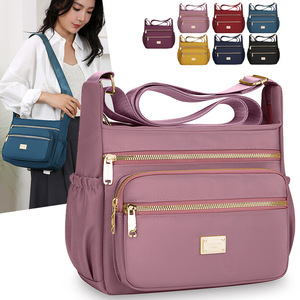 Women's Crossbody Bag Large Capacity Zipper Closure Durable Travel Commuting Shoulder Bag Horizontal <b>Square</b> Shape Multiple - Product Image 2
