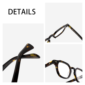 Chất Lượng Cao Retro Handmade Sang Trọng Kính Từ Ý Mỏng Acetate Kính Quang Học Khung Cho Nam Giới Phụ Nữ Ánh Sáng Màu Xanh Kính - Product Image 3