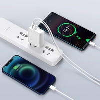 Chargeur mural universel 2-en-1 UE/US à charge rapide Type-C double port PD20W QC3.0 avec protection OVP/OTP, entrée 9V/2A 12V/10A, écologique