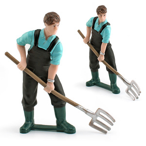 Set de Juguetes Hechos a Mano de PVC con Figuras de Granja: Pastor, Criador, Granjero, Campesina, Muñeca, Adornos para Placa de Arena, para Niños de 4 a 6 Años, 17 Piezas - Product Image 3
