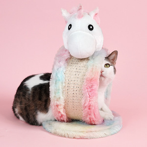 Unicorn Cat <b>Bed</b> Round Faux Fur Non Shedding Pet <b>Bed</b> For Cats - Product Image 2