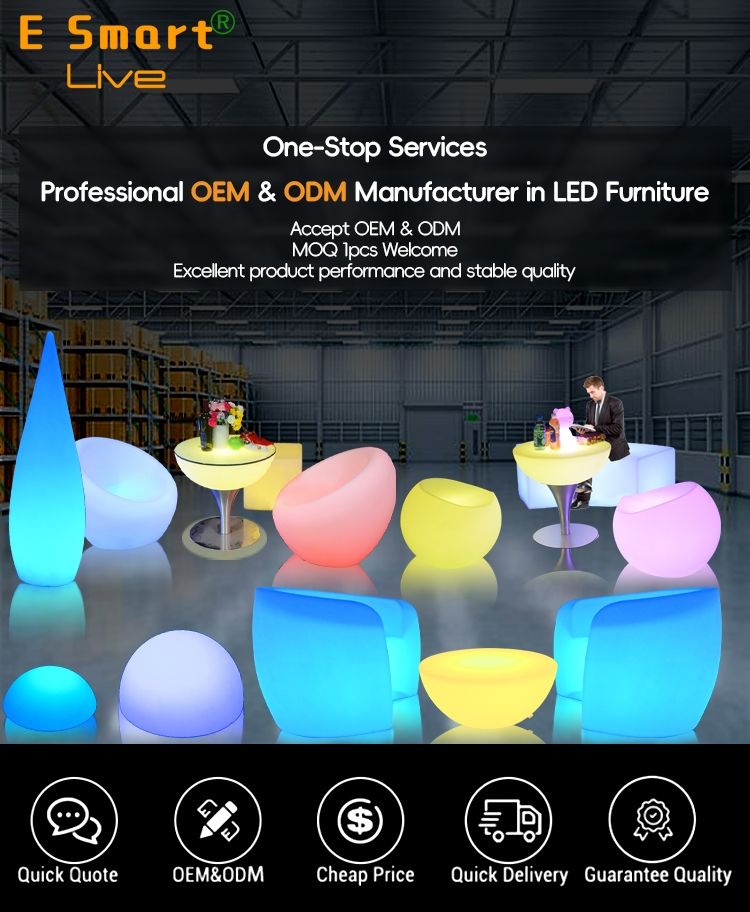 バーテーブルと椅子セット/LEDライトアップバーカクテルテーブル