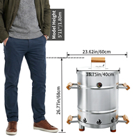 Barbecue fumoir à charbon de bois pour patio, ventilé naturellement, portable, durable, facile à assembler et à nettoyer, pour camping et usage extérieur