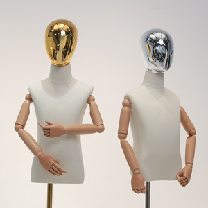 High End Kids Mannequins in Stock <strong>Model</strong> Props Half Body for <strong>Children's</strong> Clothing Store Window Electroplated Head <strong>Model</strong> Rack - Product Image 1