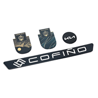 Plaques signalétiques vintage de luxe personnalisées avec logo de marque, en acier inoxydable et aluminium, badges métalliques avec support adhésif