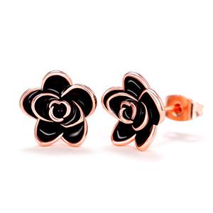 <b>Sweet</b> Camellia <b>Flower</b> Stud Earrings for Women Cute Floral Ear Studs Daily Fashion Jewelry - Product Image 2