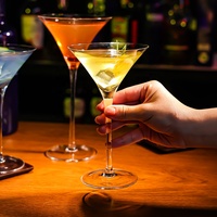 Gelas Coupe Batang V Grosir, Gelas Koktail Klasik Bening, Gelas Martini untuk Bar HORECA